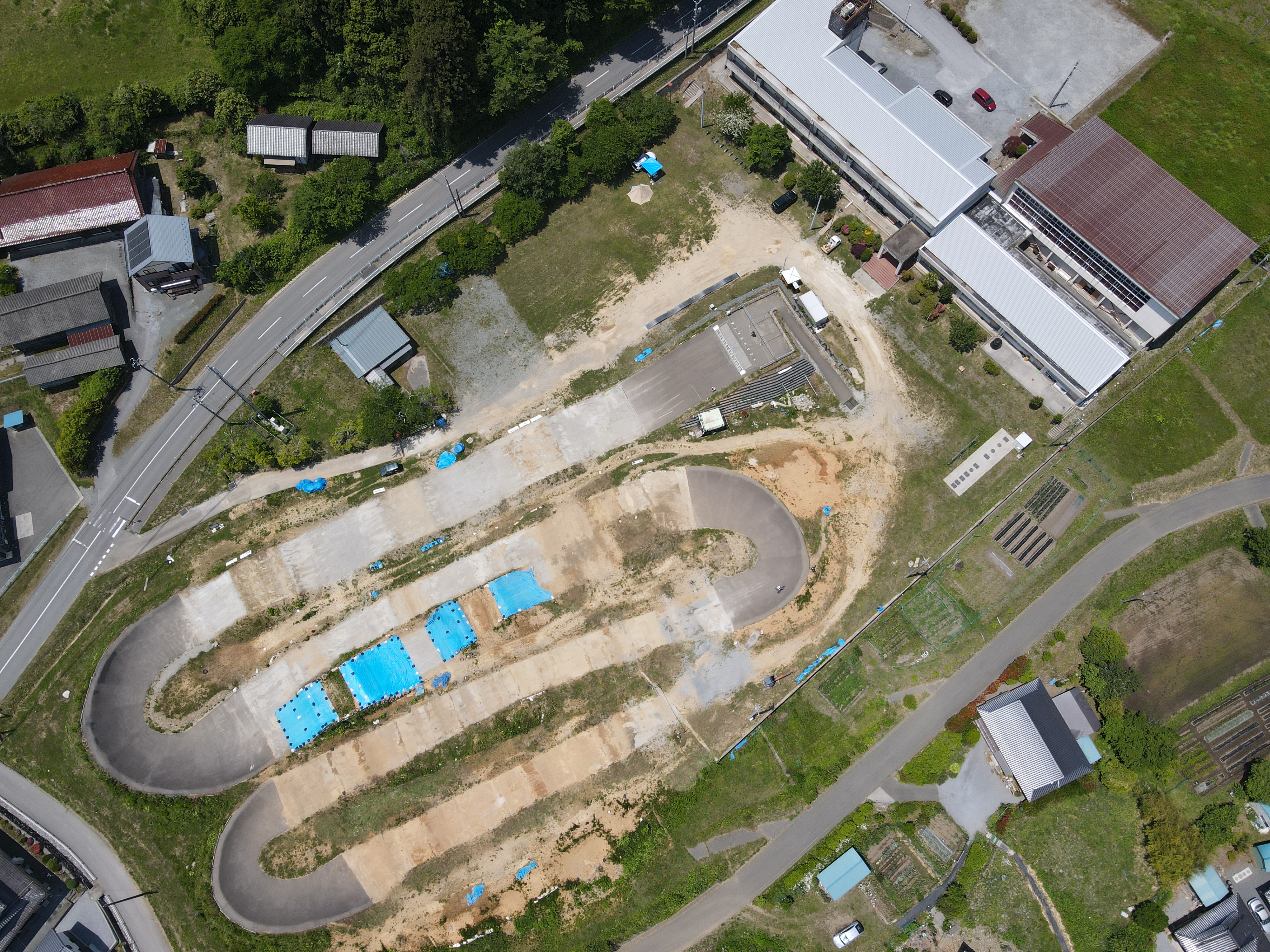 三陸BMXスタジアム コース全景（空撮）